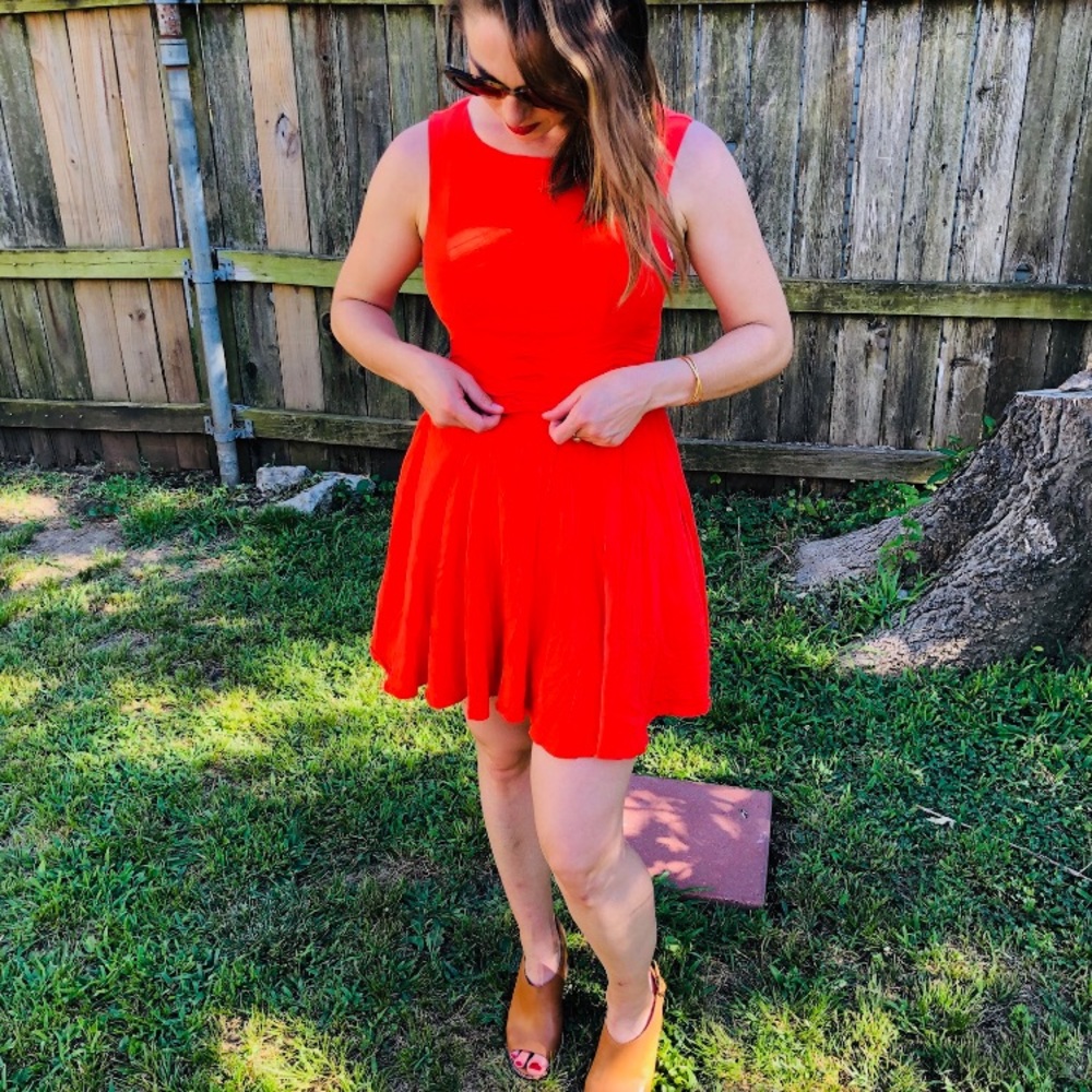 Poppy orange dress